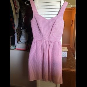 Red Seersucker Garrison LJ Dress